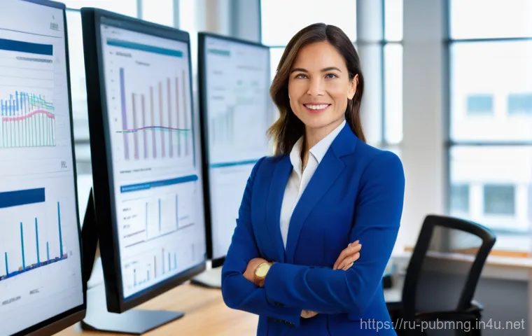 공공관리사 자격증의 효용성 - **Prompt:** A highly professional and digitally savvy female civil servant, approximately 35-45 year...