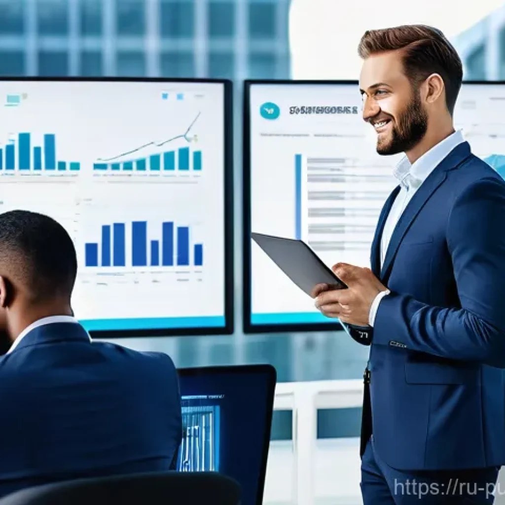 공공관리사 자격증의 글로벌 성장 가능성 - **Prompt:** A dynamic, bright, and modern open-plan government office in a bustling city. A diverse ...