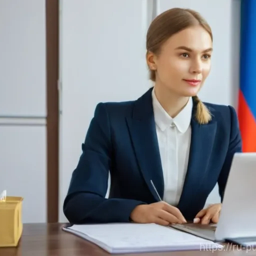 공공관리사 시험 준비를 위한 추천 강의 - **Prompt:** "A highly focused, diligent Russian civil service candidate, either male or female, in t...