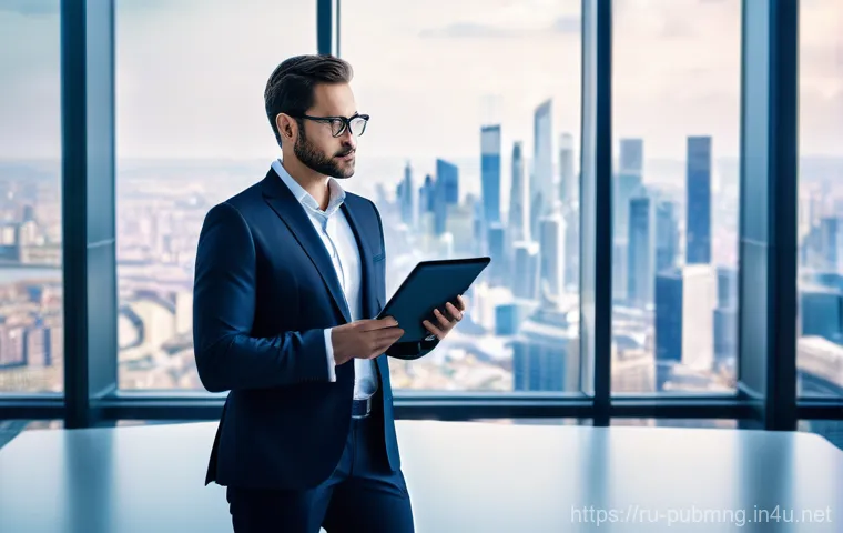 공공관리사 자격증의 장기적인 가치와 효과 - A dynamic, mid-career male or female civil servant, dressed in a sharp business suit, stands confide...