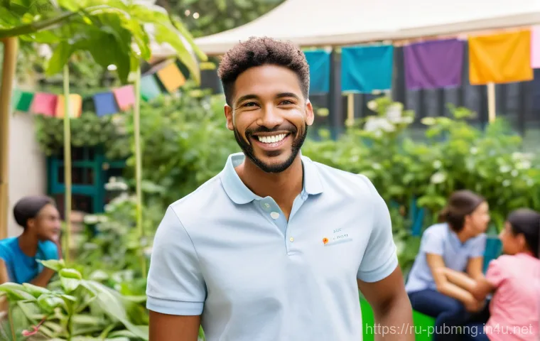 공공관리사 자격증을 활용한 경력 전환 성공 사례 - A diverse group of four professionals (two men and two women, all in their 30s-40s) are intensely en...