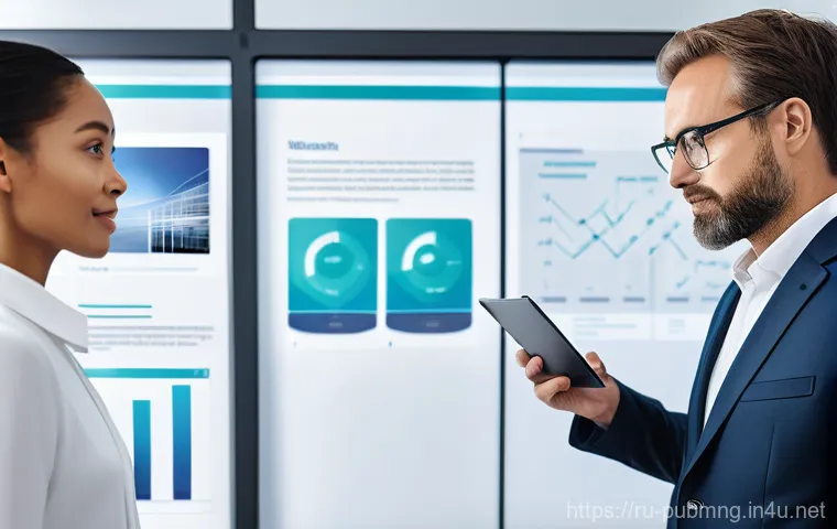 공공관리사 실무에서 필요한 기술과 도구 - **Prompt**: "A diverse group of modern, professional civil servants, dressed in smart casual busines...