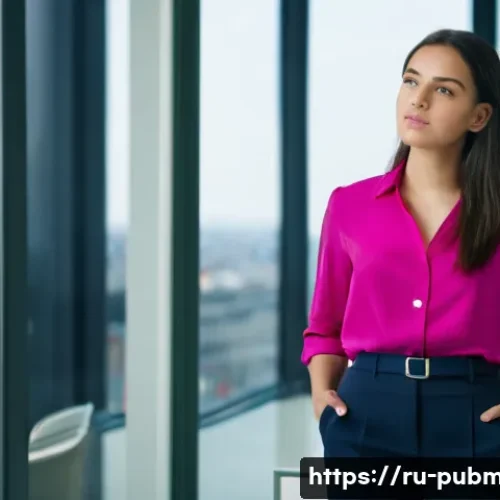 공공관리사 취업 전 알아야 할 필수 정보 - **Prompt:** A thoughtful and determined young woman, of diverse Eastern European ethnicity, stands i...