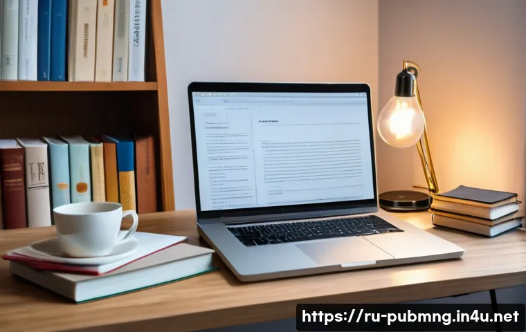 공공관리사 시험 준비 과정 중 겪는 어려움 해결법 - A cozy and well-organized study room in a modern Russian apartment, featuring a wooden desk with nea...