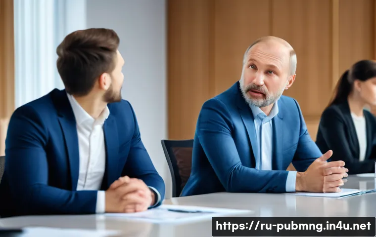공공관리사 직무에서 리더가 되는 방법 - A diverse professional team engaged in an active listening session inside a modern government office...