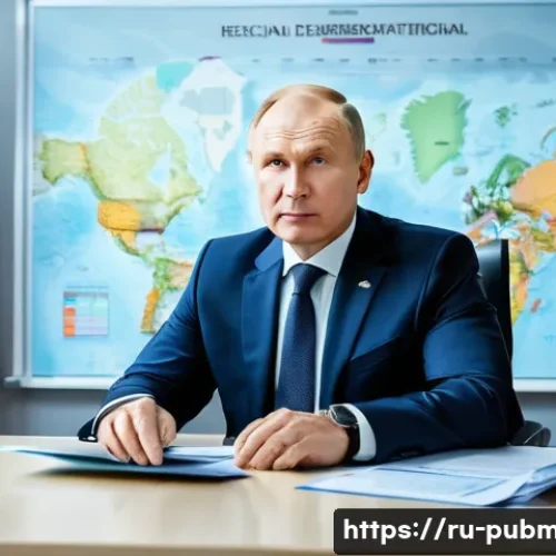 공공관리사 관련 직무별 연봉 비교 - A professional office scene in a modern Russian government building, featuring a confident middle-ag...