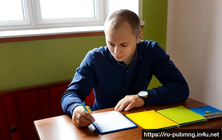 공공관리사 필기시험 합격을 위한 학습 전략 - Photorealistic study strategy scene for a Russian public administration certification written exam: ...